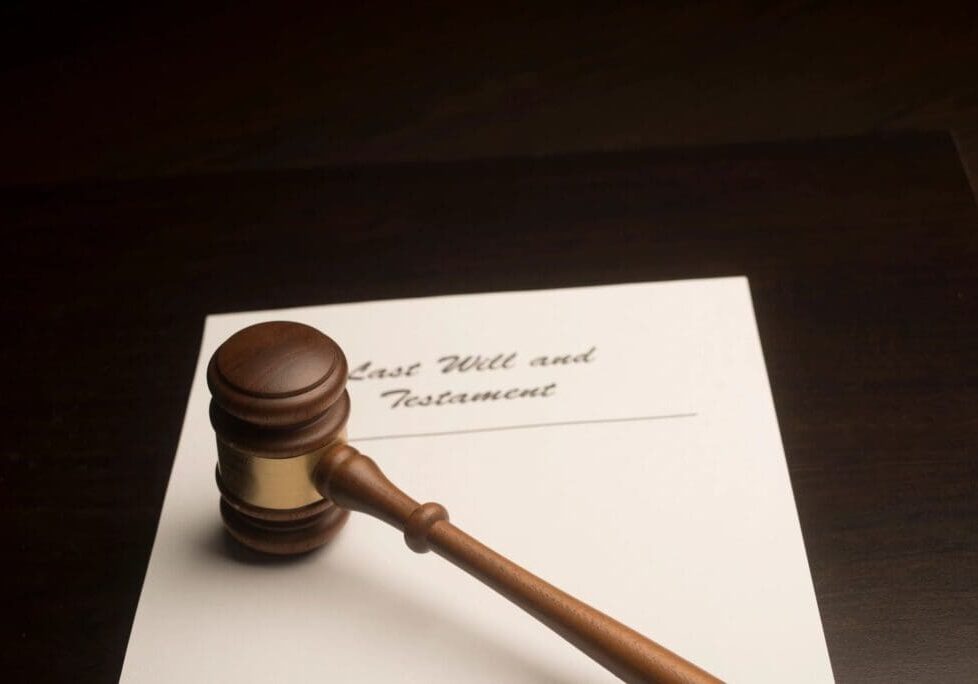 Gavel on a Last Will and Testament.